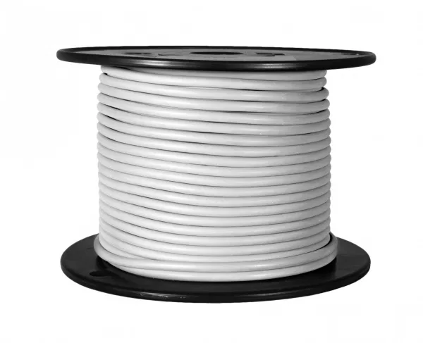 81104 – WIRTHCO Primary Wire, Stranded Conductor 16 Gauge White 100 Foot Spool Copper Conductor/ PVC Insulation